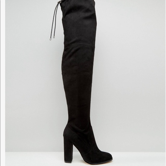 ASOS Wide Leg Stretch Over the Knee Boots - Picture 2 of 7
